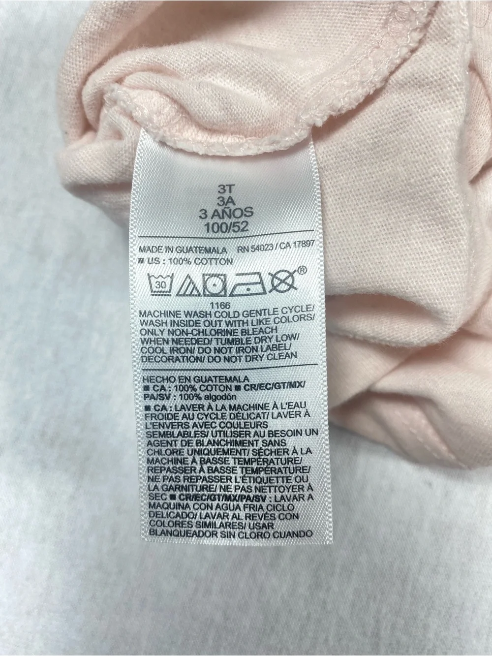 Old Navy 3T Pink Cotton Graphic Print T-Shirt Little Rebel Apple Crew Neck